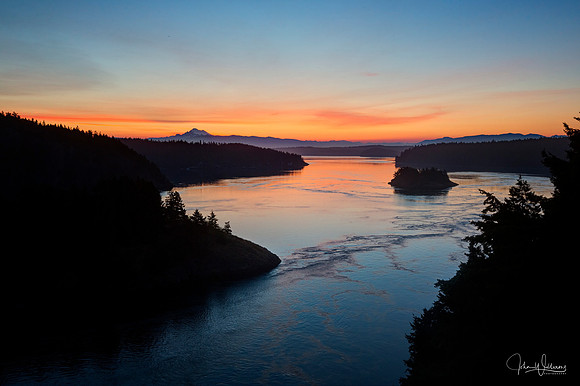 Dawn, Mt Baker and Deception Pass