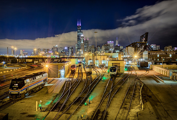 Chicago Night Train Yard