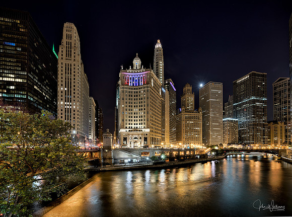 Chicago River at Night