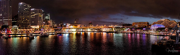 Darling Harbour Night Panoramic