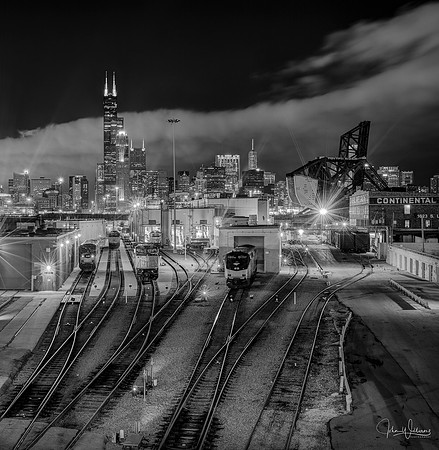 Chicago Night Train Yard