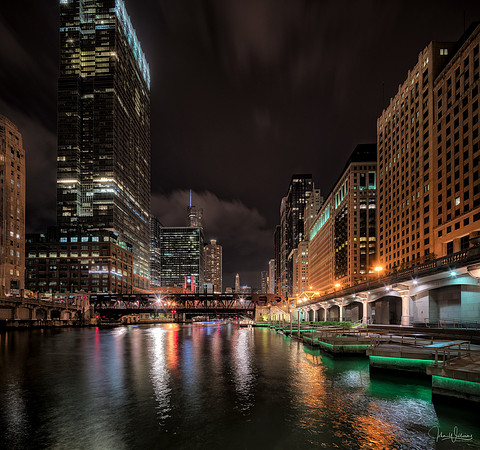 Colorful Riverwalk Chicago