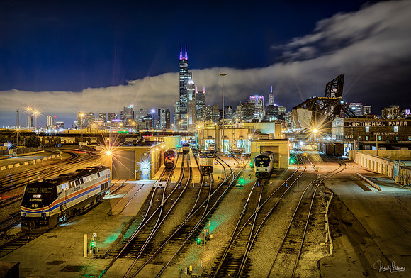 Chicago Night Train Yard