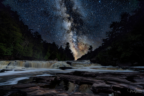 Water Falls Stellar Night